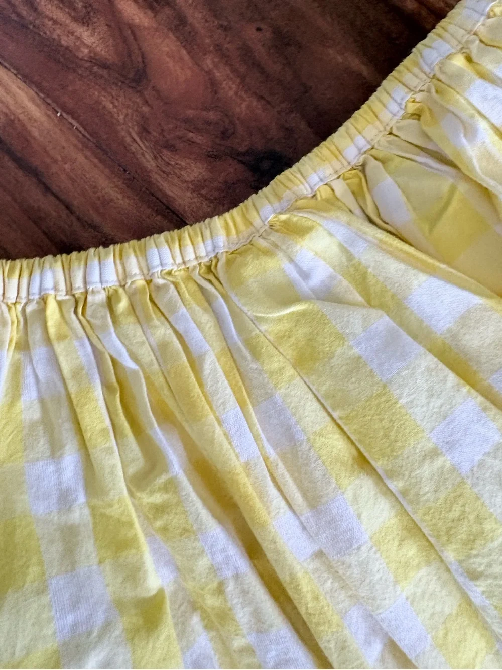 Jacadi Paris Little Girls Yellow Cotton Gingham Twirl Skirt 6 Years 6x